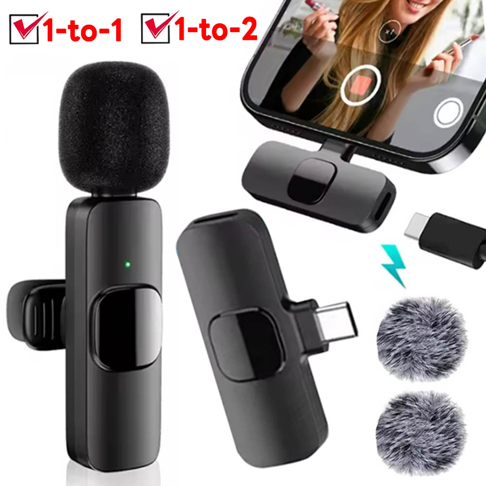 Gaming Microphone - 1to2 1to1 Mini Audio Video Recording