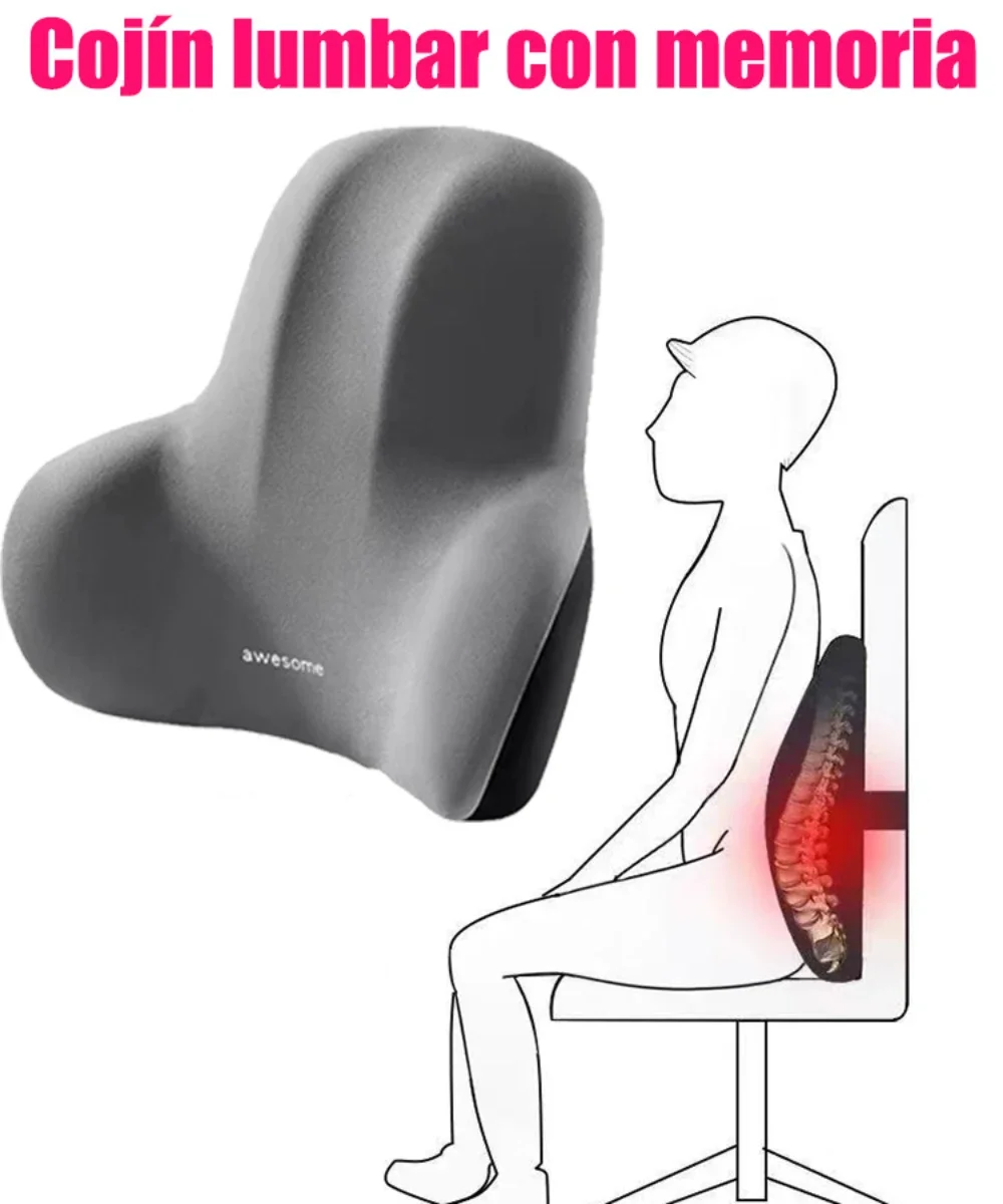 Gaming Chair Lumbar Pillow - Memory Foam Lumbar Back Cushion for