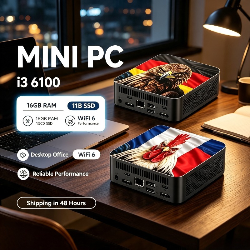 Pc Gaming Desktop - 2026 Intel i3 6100 Mobile Mini