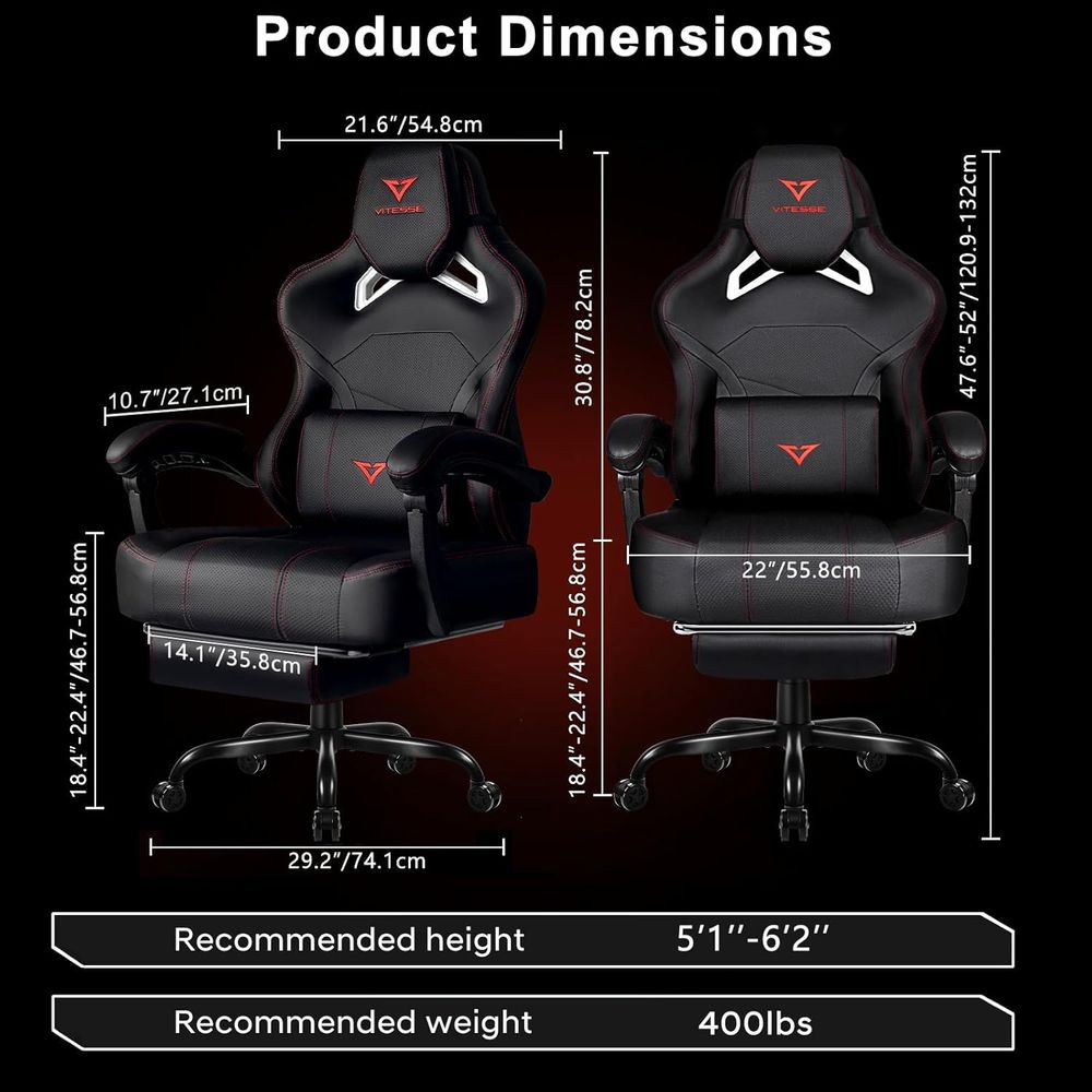 Ergonomic Gaming Chair for Adu - Gaming Chair Lumbar Pillow review and price