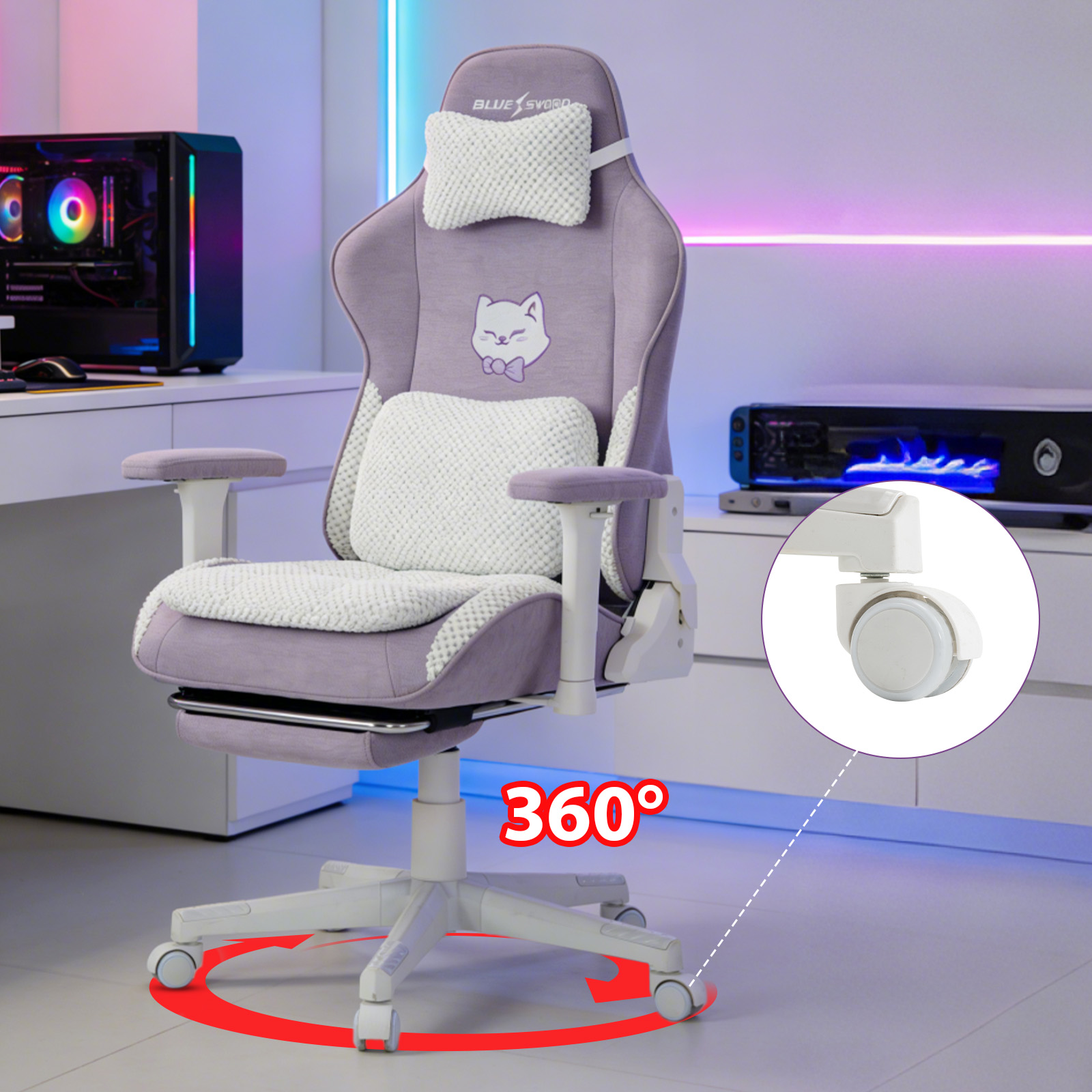 Gaming Chair Computer Chair wi - Gaming Chair Lumbar Pillow review and price