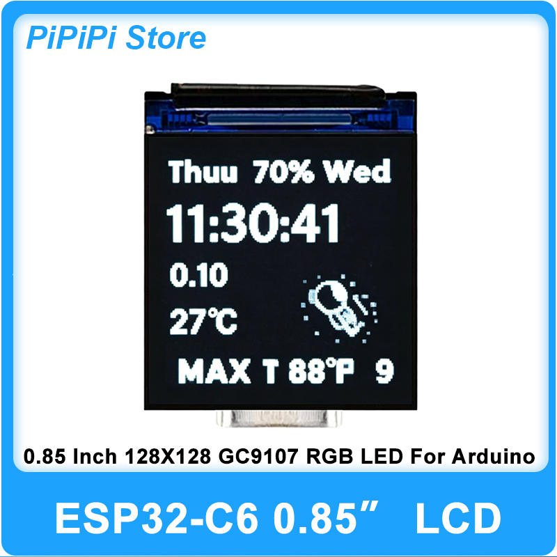 ESP32 C6 0.85 Inch 128X128 IPS - Rgb Light Strip review and price