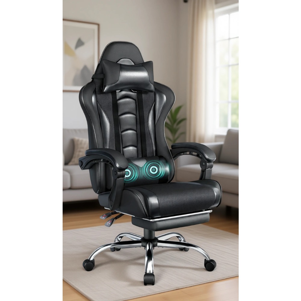 Comfortable PU Leather Gaming  - Gaming Chair Lumbar Pillow review and price