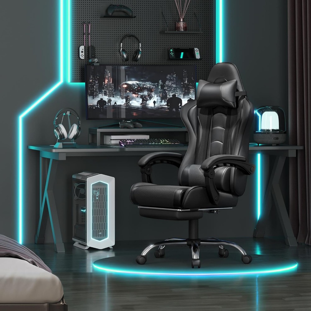 Comfortable PU Leather Gaming  - Gaming Chair Lumbar Pillow review and price
