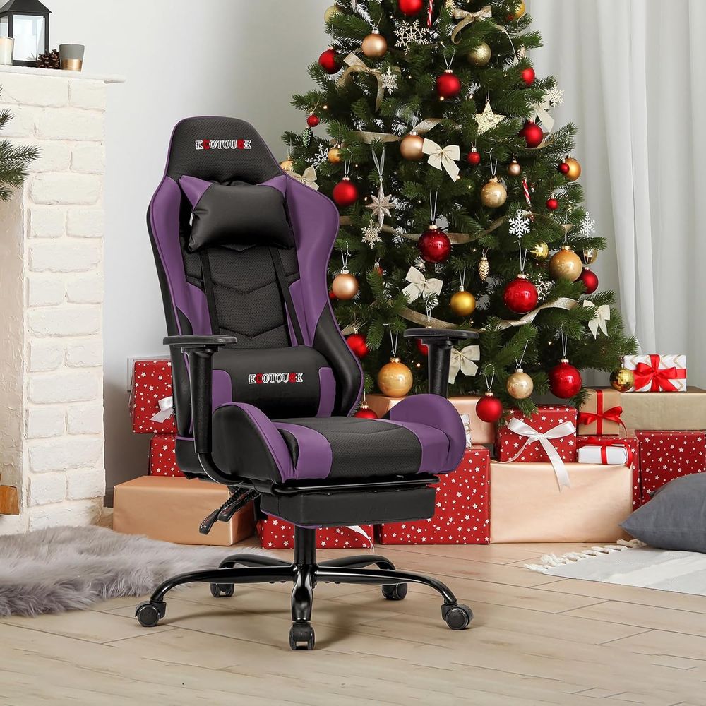 Racing-Style Gaming Chair with - Gaming Chair Lumbar Pillow review and price