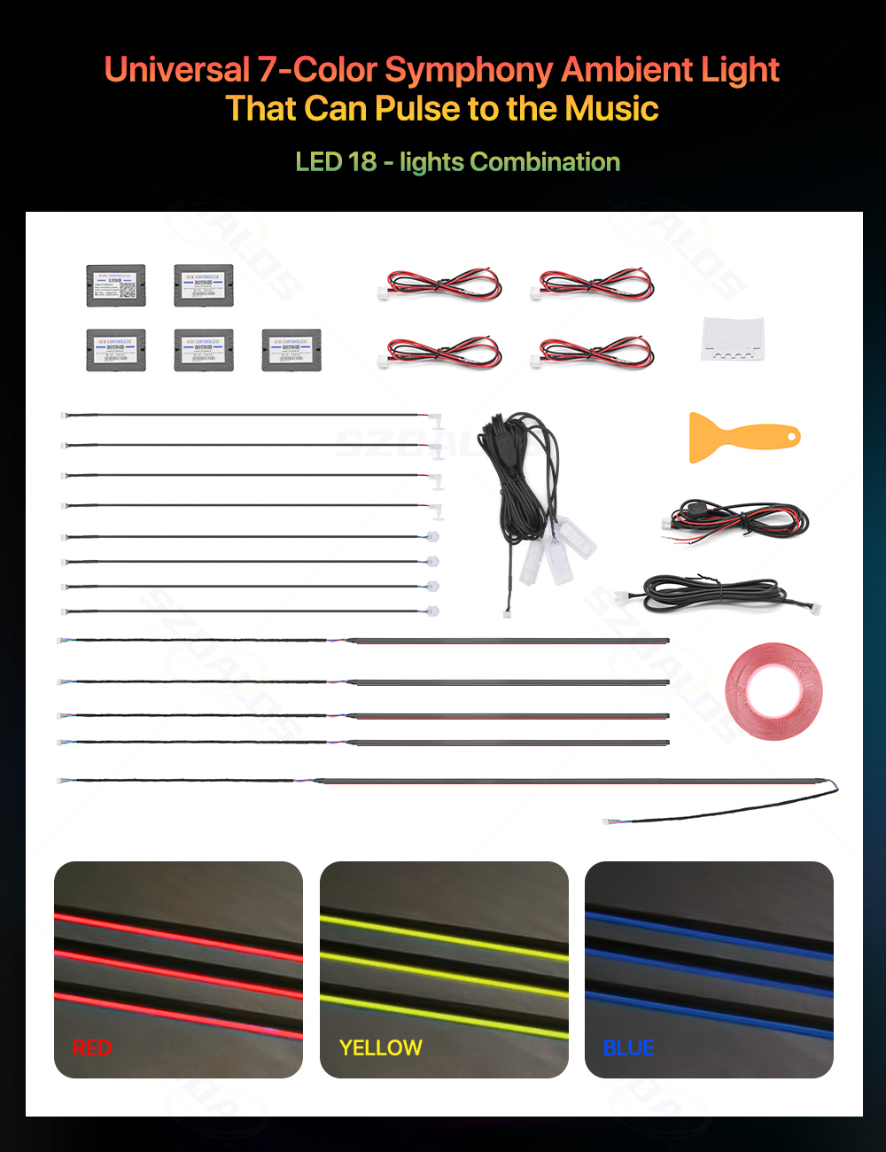 Hot Selling Car Ambient Light  - Rgb Light Strip review and price