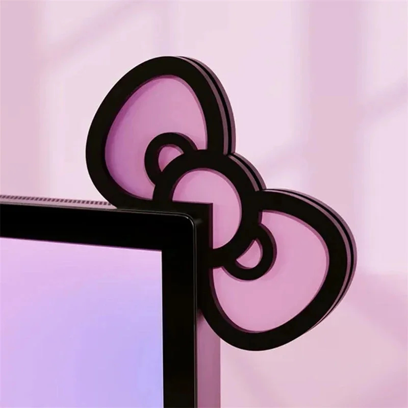 Kawaii Pink Acrylic Bow Monito - Pc Gaming Setup review and price