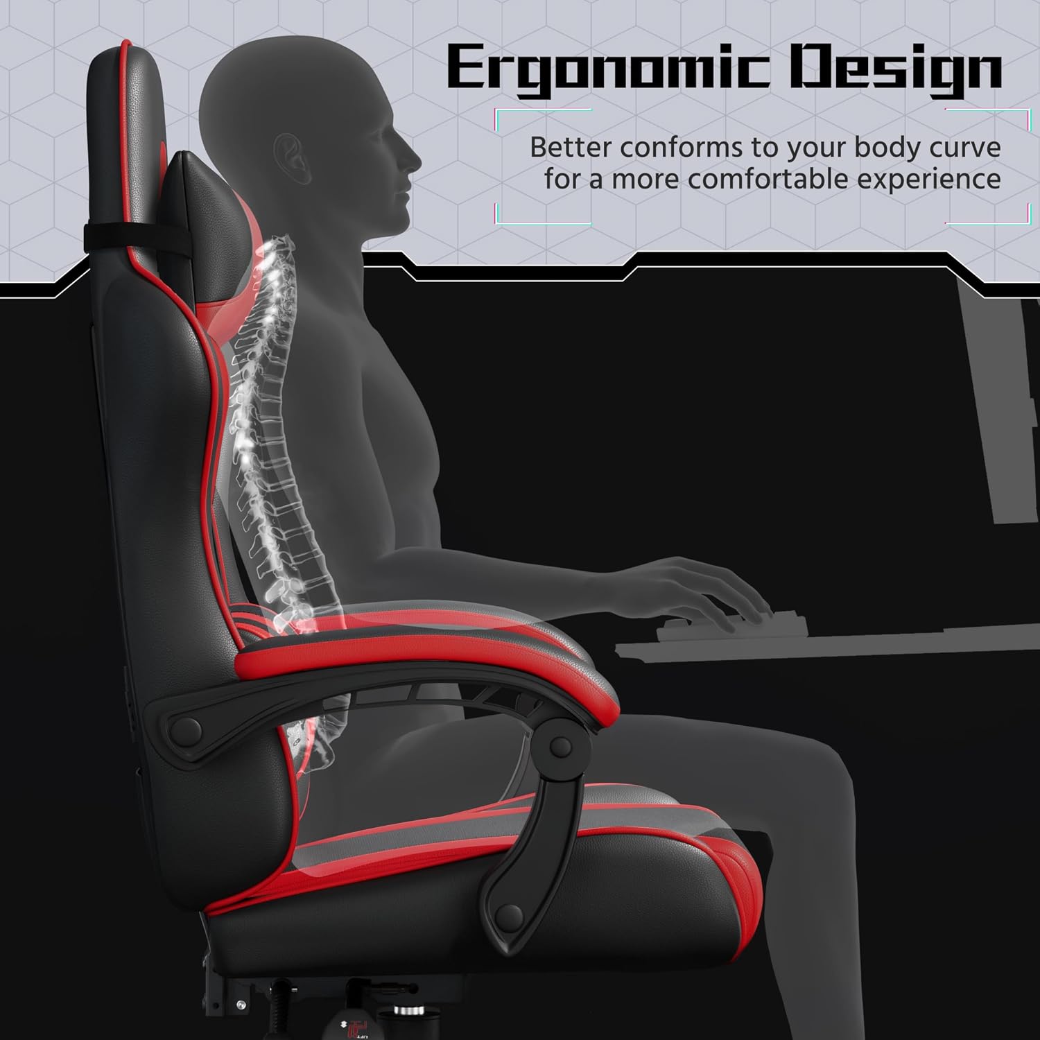 Gaming Chair with Massage Lumb - Gaming Chair Lumbar Pillow review and price