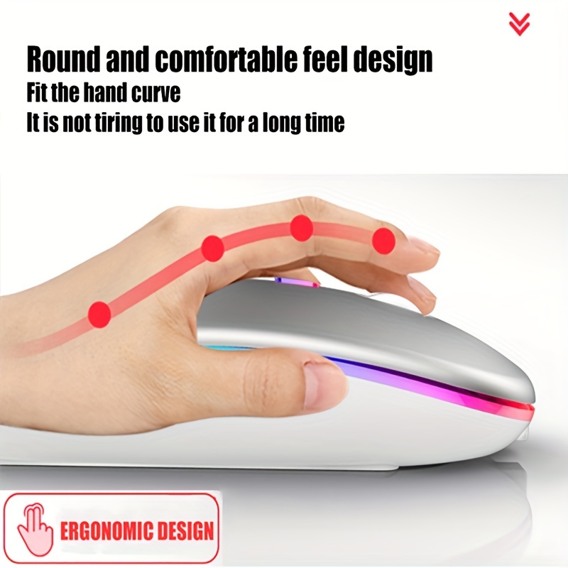 Wireless Mouse RGB Rechargeabl - Rgb Light Strip review and price