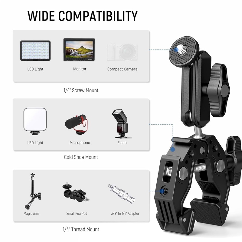 Universal Aluminum Super Clamp - Dual Monitor Arm review and price