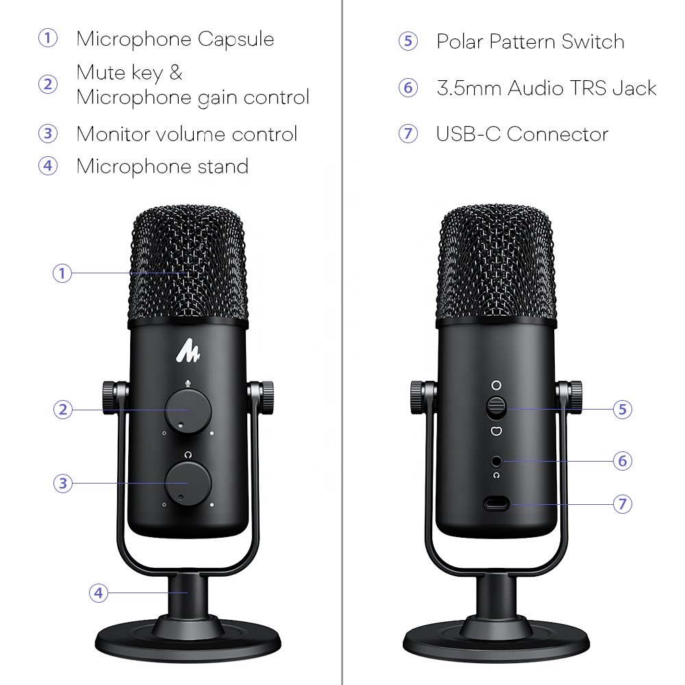 MAONO USB to Type C PC Studio  - Gaming Microphone review and price