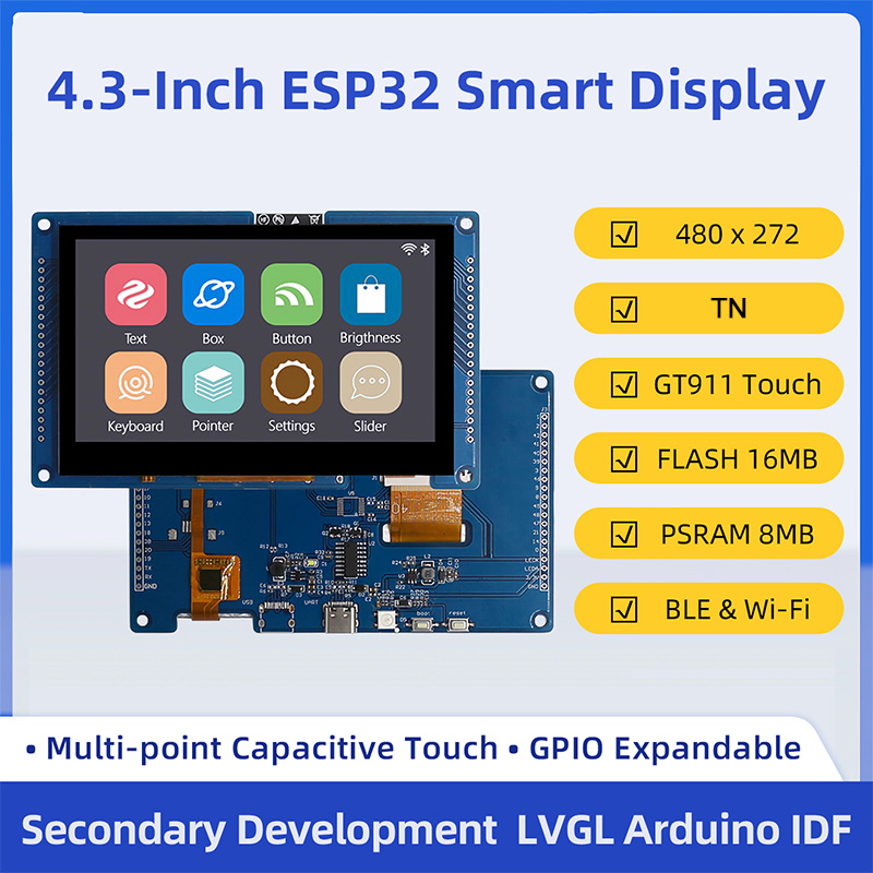 ESP32 S3 4.3 Inch 480*272 Capa - Dual Monitor Arm review and price