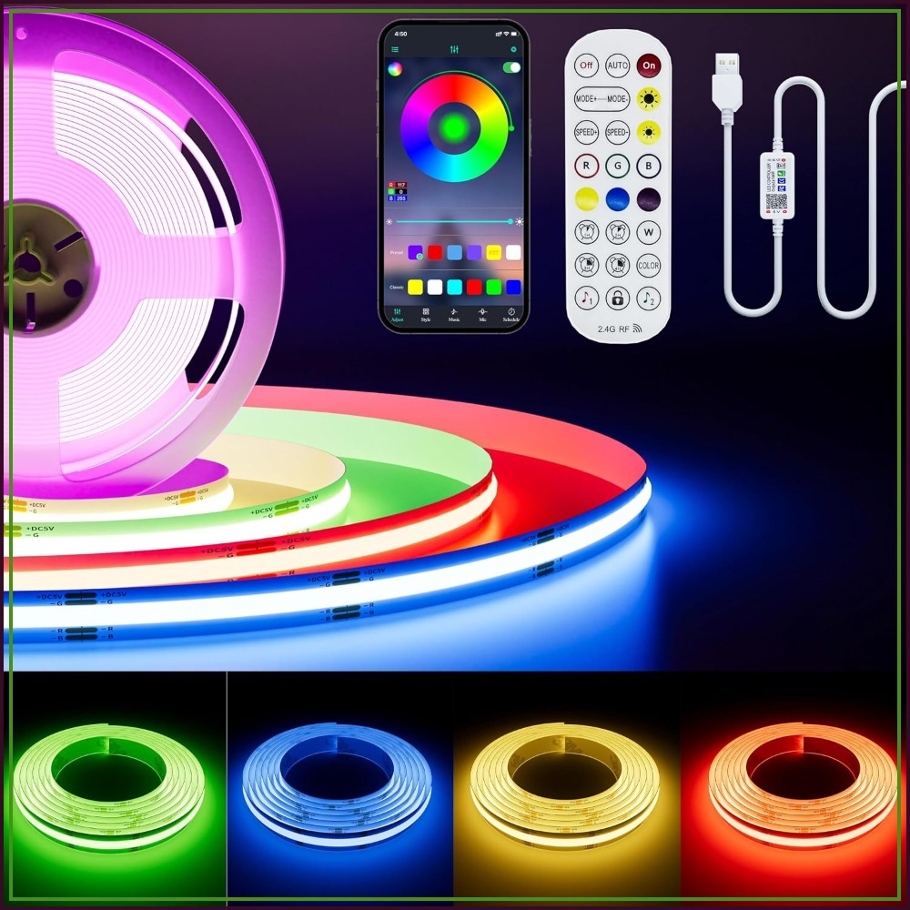 5V USB COB RGB LED Strip Light - Rgb Light Strip review and price